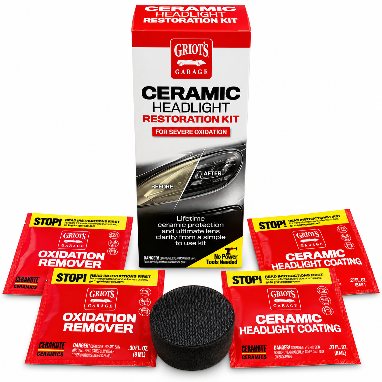 Griot's Garage 6-Pack Case Severe Ceramic Headlight Restoration Kit